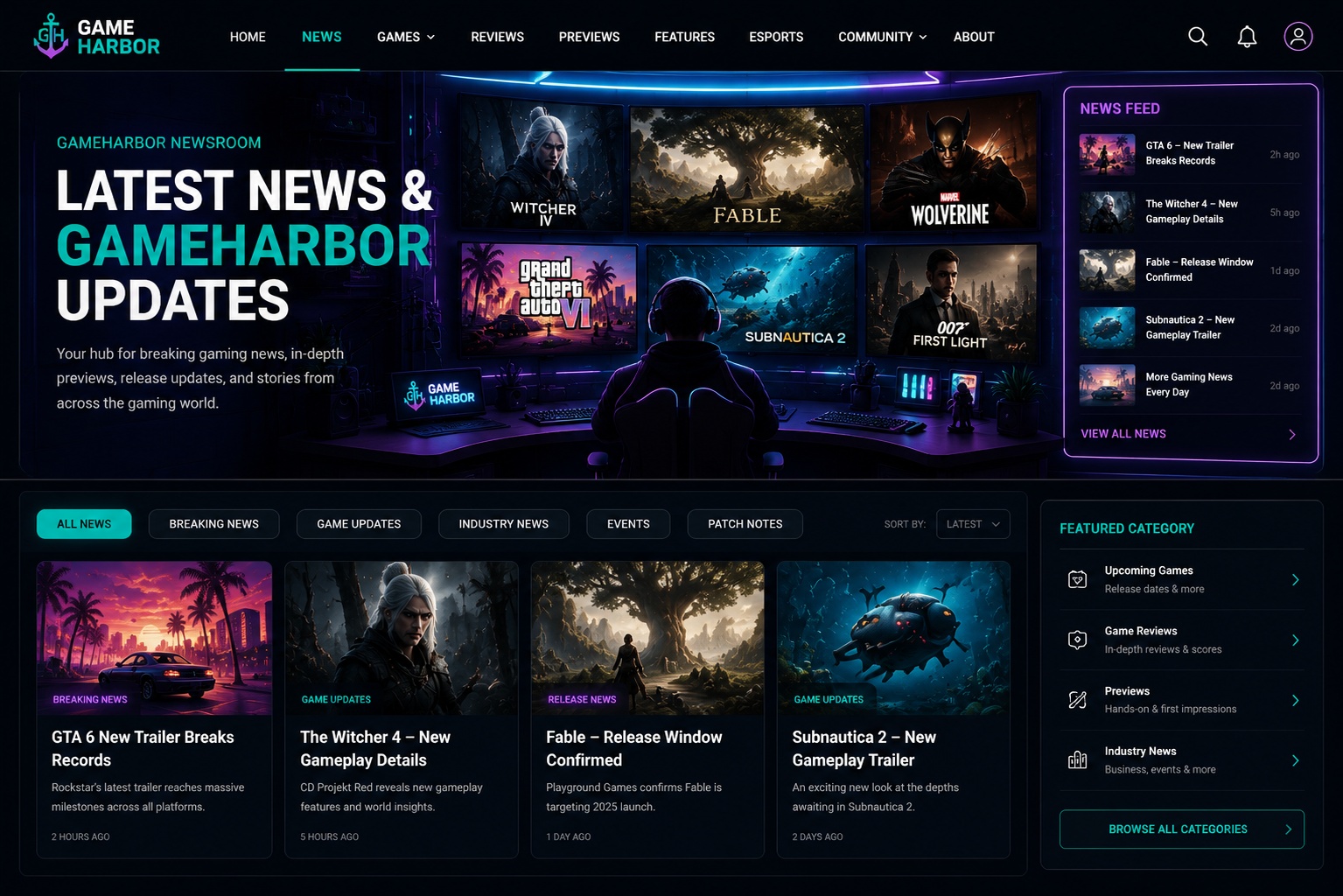 Game Harbor gaming news artwork