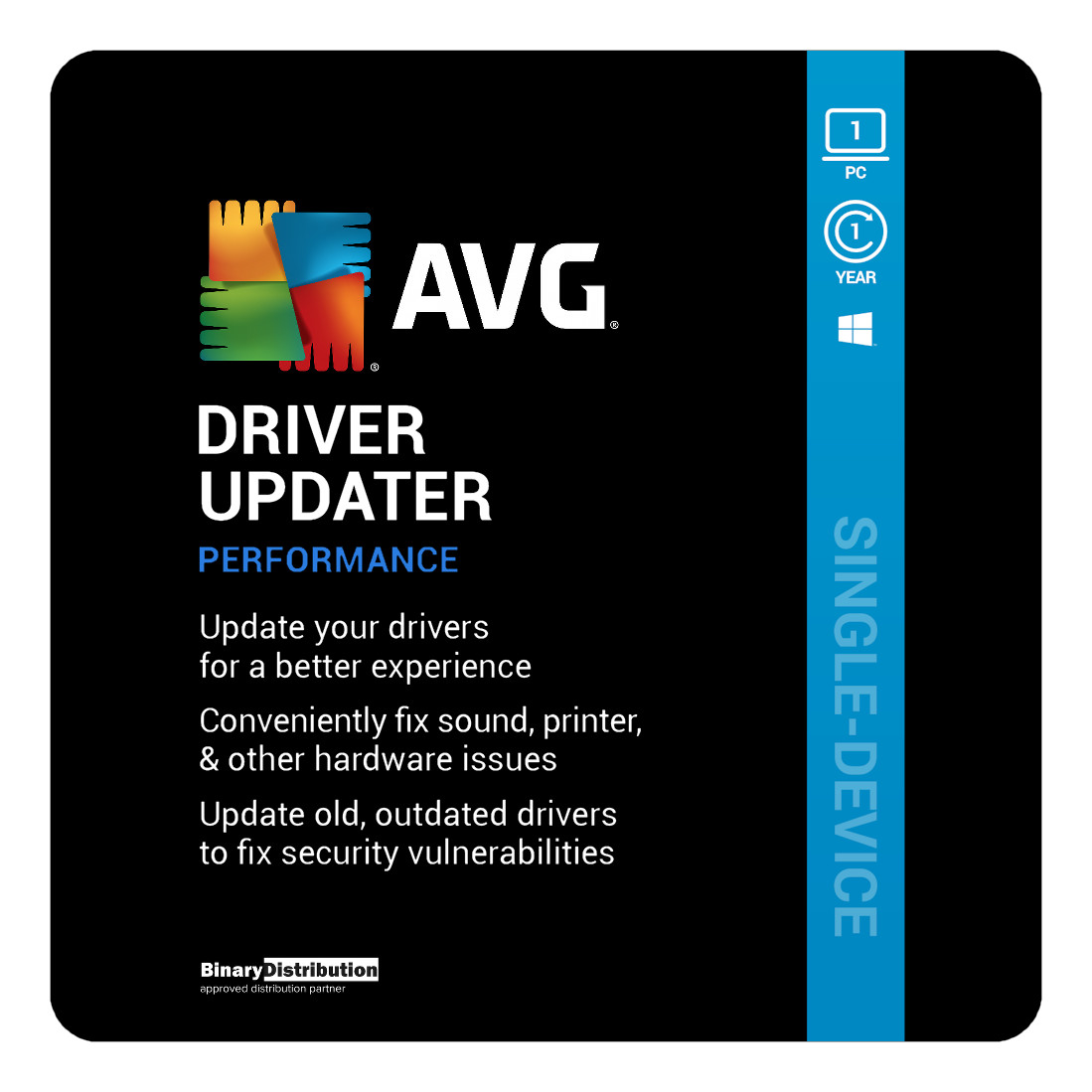 AVG Driver Updater 2026 software for one Windows PC for one year