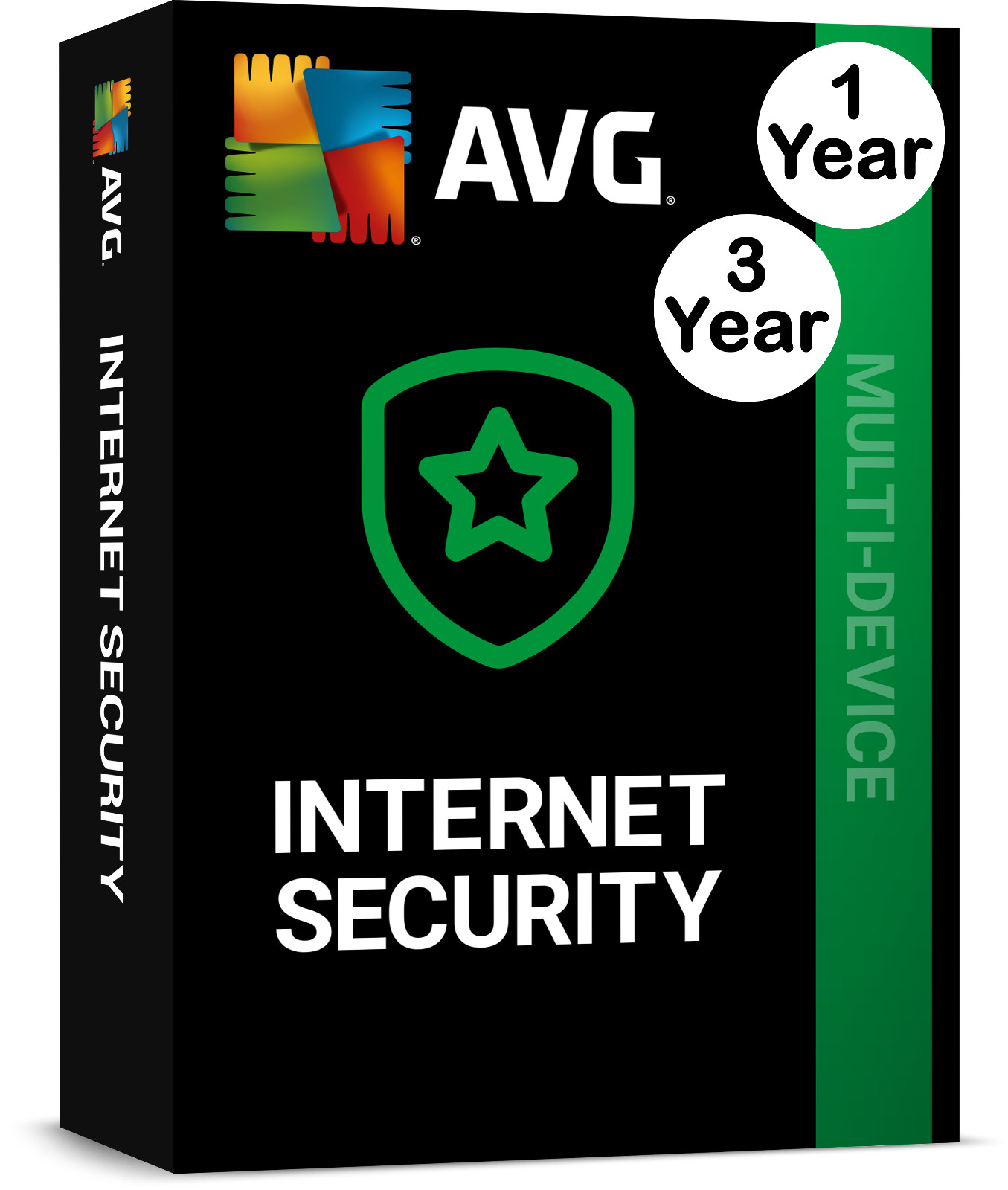 AVG Internet Security 2026 multi-device software box artwork