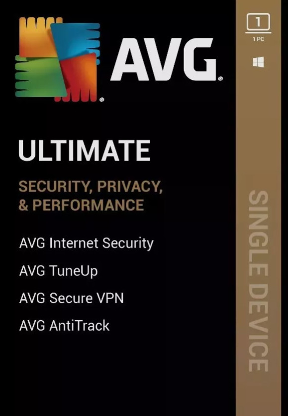 AVG Ultimate single-device security privacy and performance software